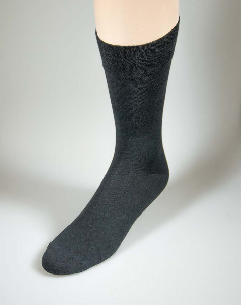 Herrensocken mit Softrand - in klassischem schwarz, Größe 47 - 50